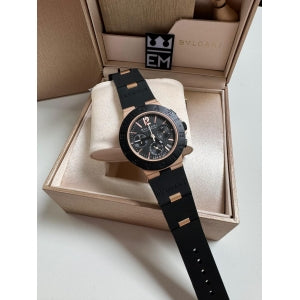 Relógio Bvlgari Aluminium Premium Masculino: Safira, Aço, Silicone, Resistente à Água