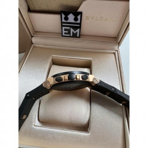 Relógio Bvlgari Aluminium Premium Masculino: Safira, Aço, Silicone, Resistente à Água