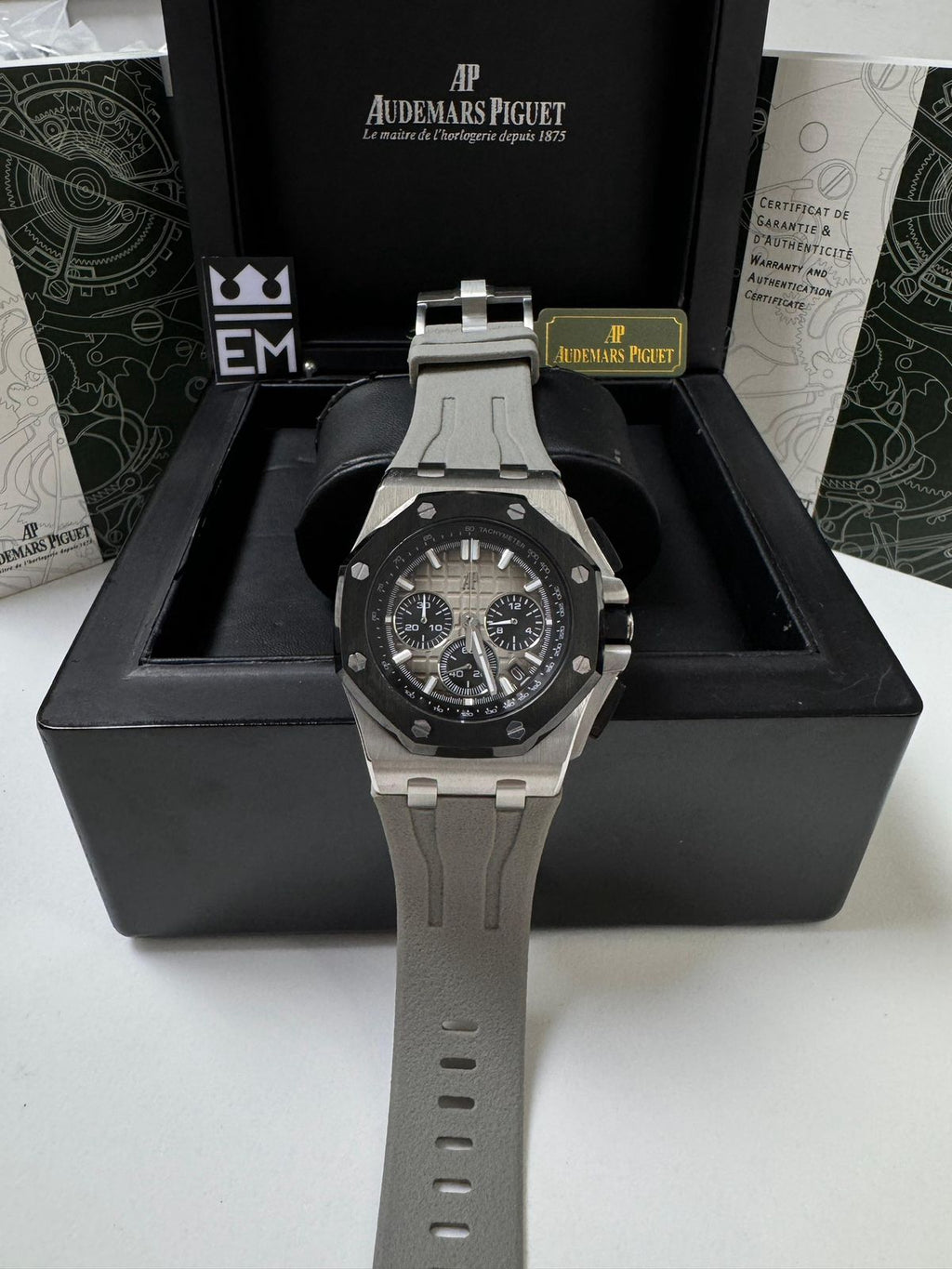 Relógio Audemars Piguet Offshore Réplica Premium Luxo Masculino 42mm Aço Inoxidável