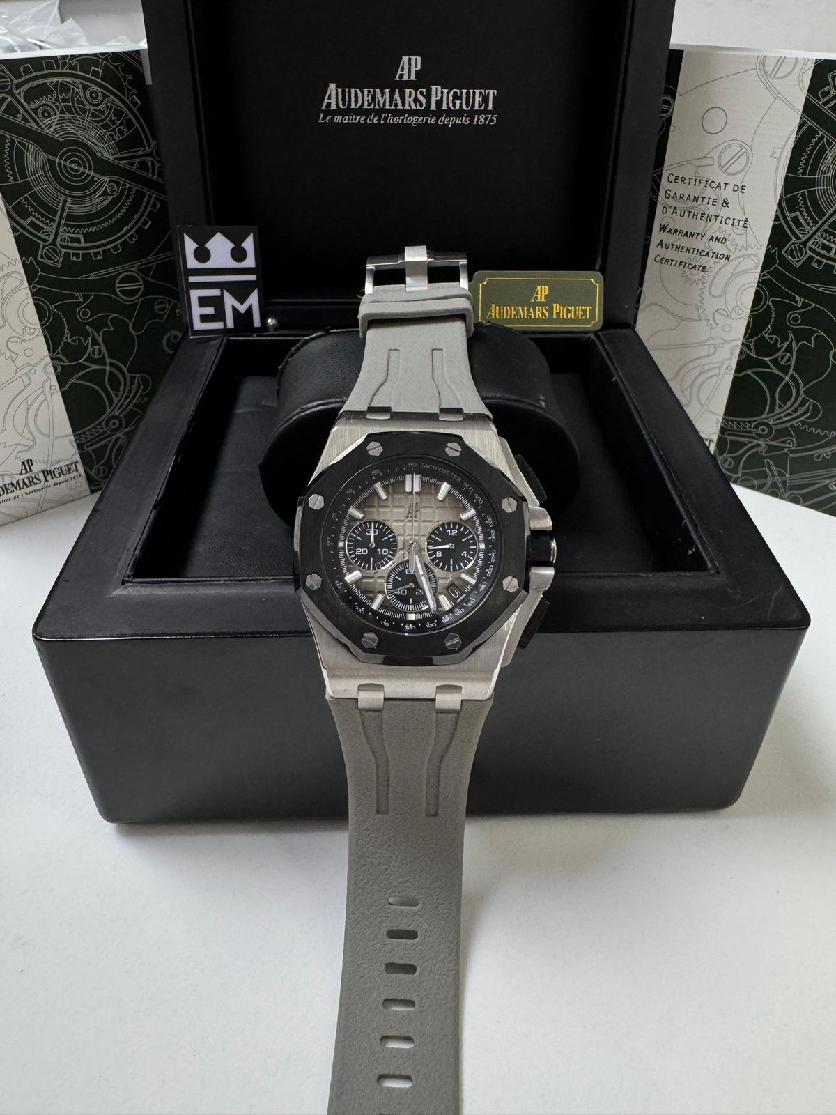 Relógio Audemars Piguet Offshore Réplica Premium Luxo Masculino 42mm Aço Inoxidável