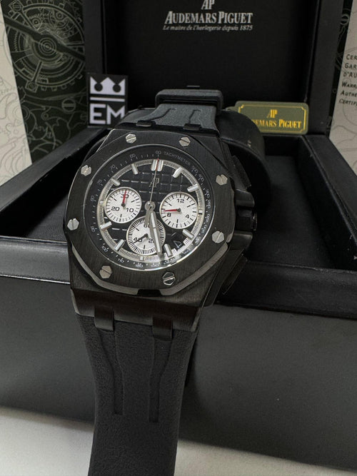 Audemars Piguet Offshore Cronógrafo Luxuoso 42mm Aço Inoxidável Safira Resistente à Água