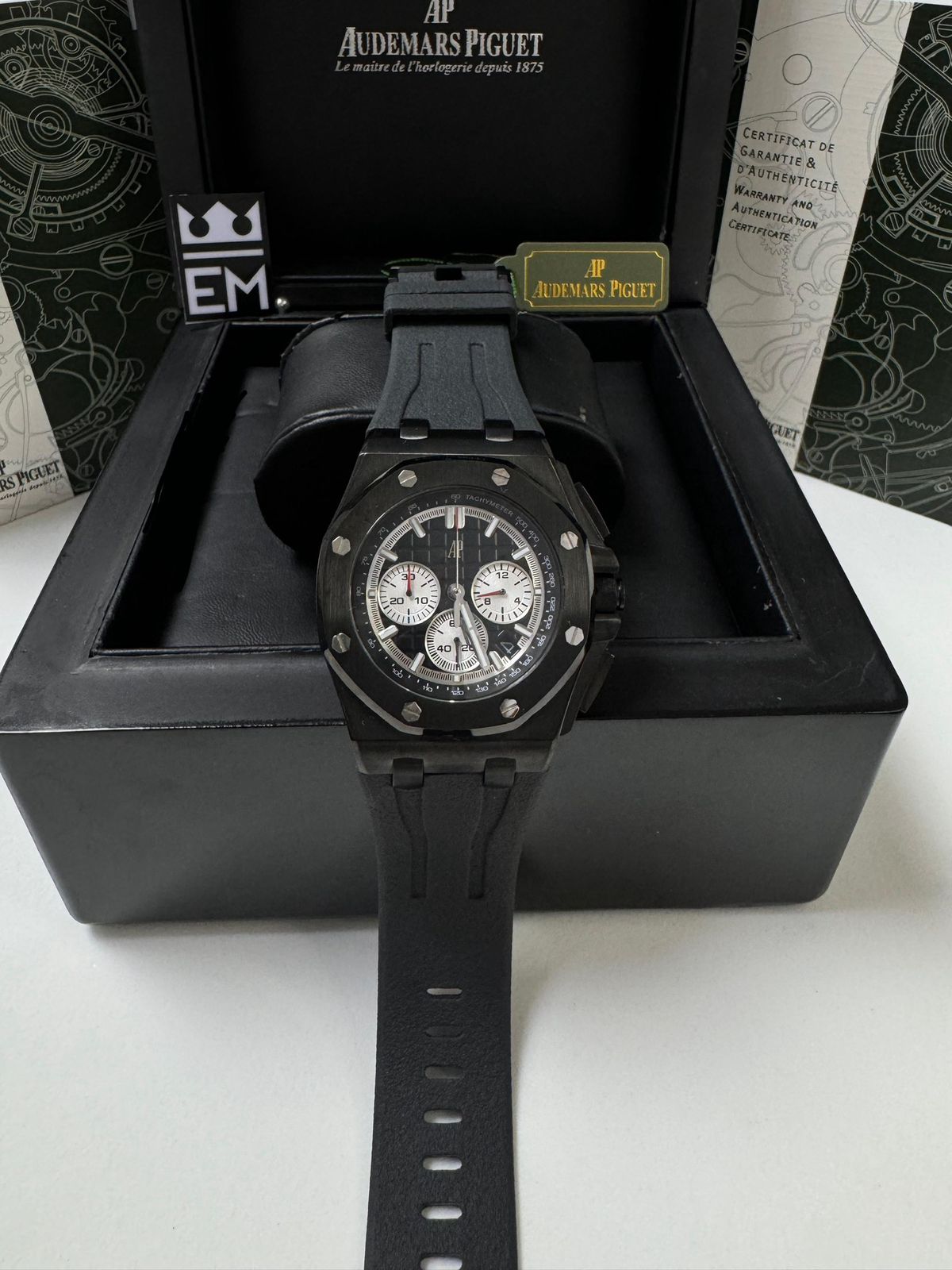 Audemars Piguet Offshore Cronógrafo Luxuoso 42mm Aço Inoxidável Safira Resistente à Água