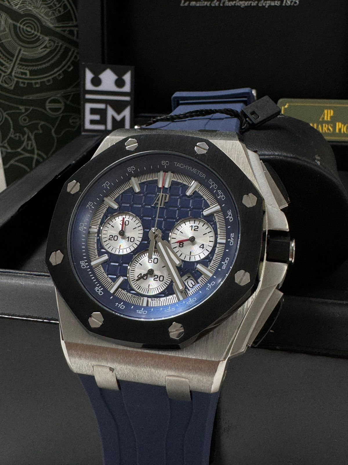 Relógio Audemars Piguet Offshore Premium Masculino Quartzo 42mm Aço Inoxidável Safira