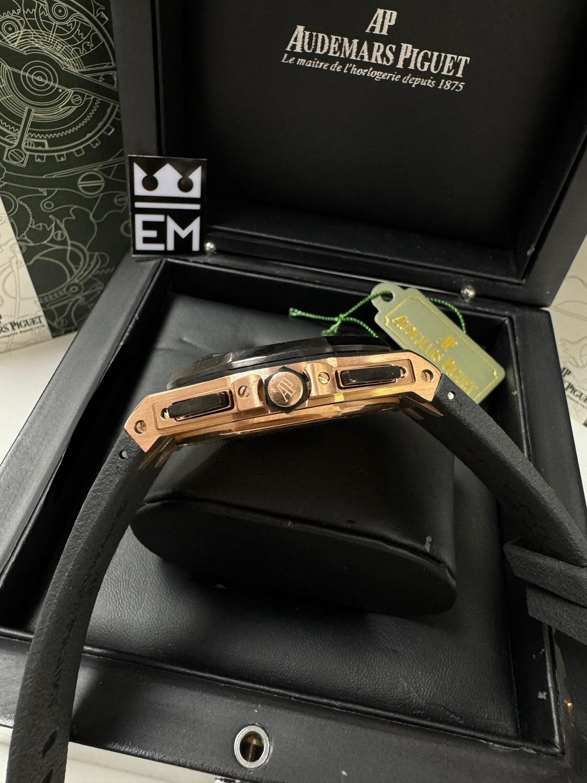 Relógio Audemars Piguet Offshore Réplica Premium Masculino Quartzo Aço Safira Luxo