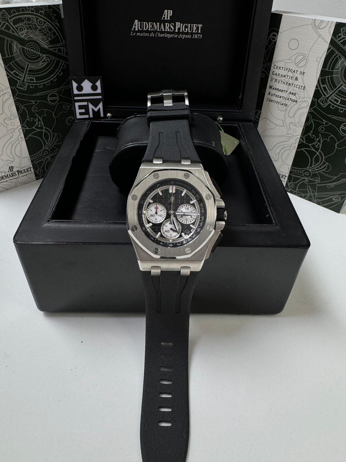 Relógio Audemars Piguet Offshore Réplica Premium Luxo Masculino 42mm Aço Inoxidável