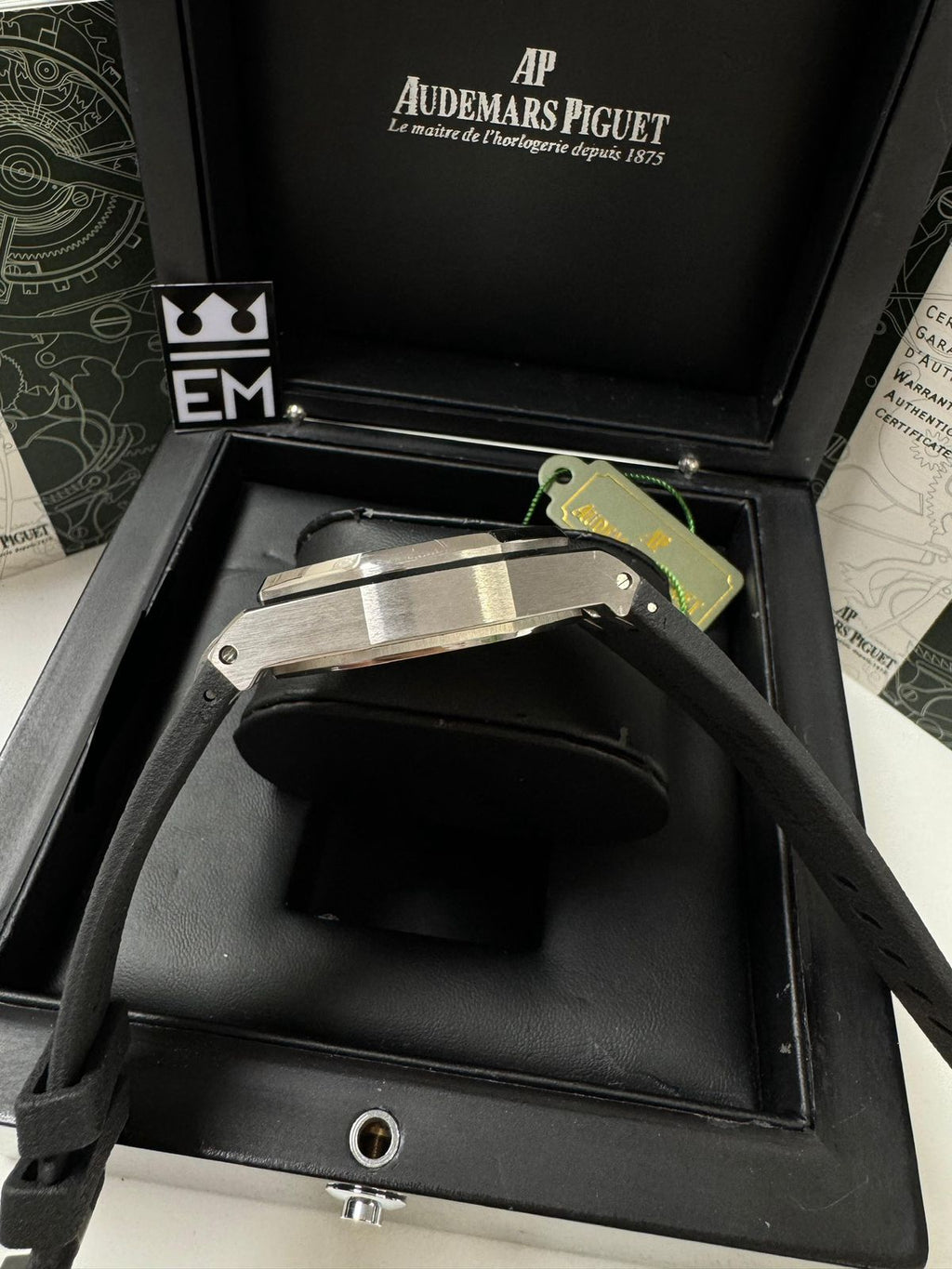 Audemars Piguet Offshore Masculino Réplica Premium Cronógrafo Quartzo Safira Aço Inoxidável