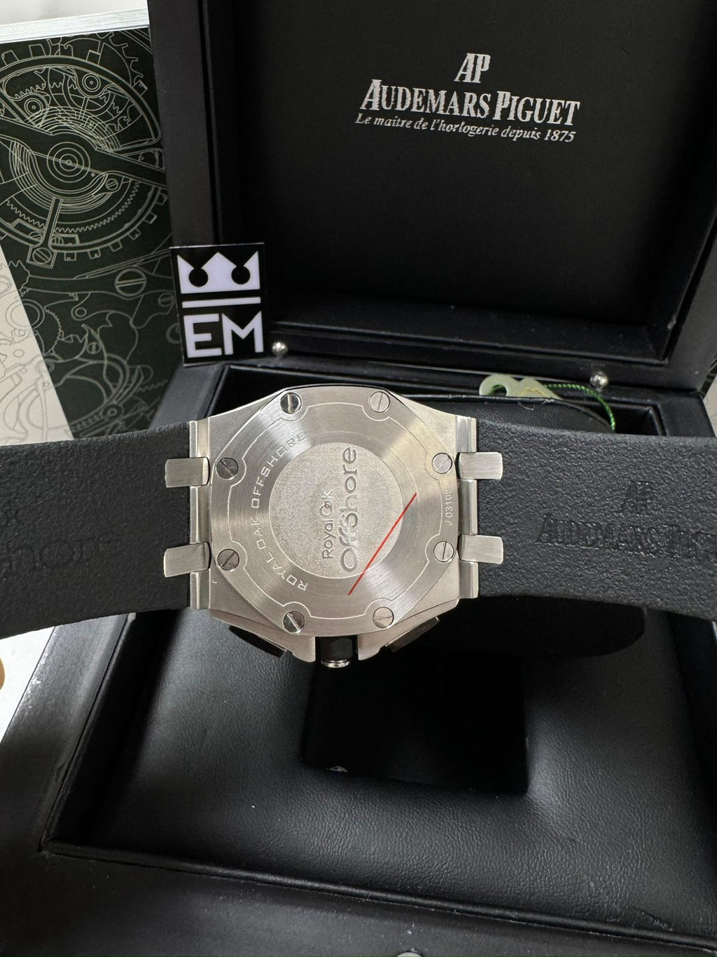 Audemars Piguet Offshore Masculino Réplica Premium Cronógrafo Quartzo Safira Aço Inoxidável