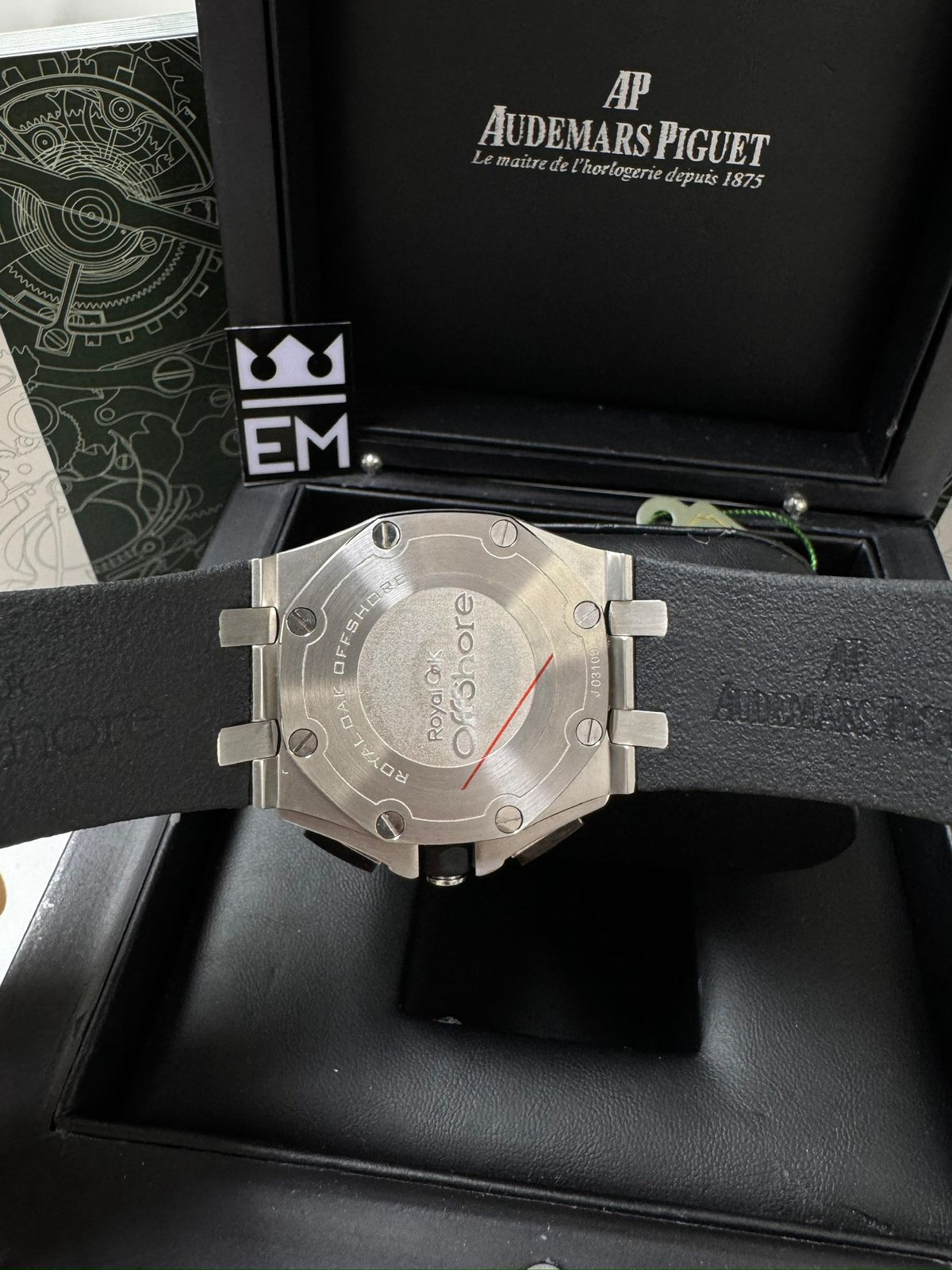 Audemars Piguet Offshore Masculino Réplica Premium Cronógrafo Quartzo Safira Aço Inoxidável