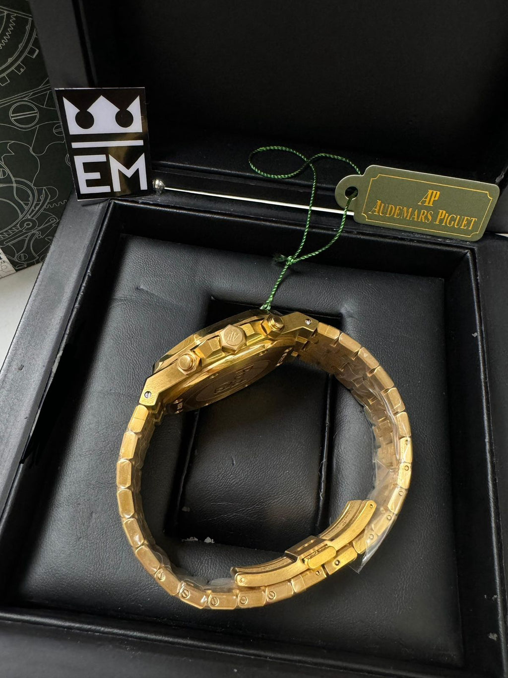 Relógio Audemars Piguet Royal Oak Dourado Cronógrafo Luxo Masculino Premium 41mm