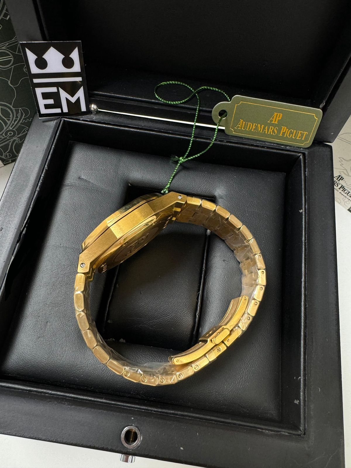 Relógio Audemars Piguet Royal Oak Dourado Cronógrafo Luxo Masculino Premium 41mm