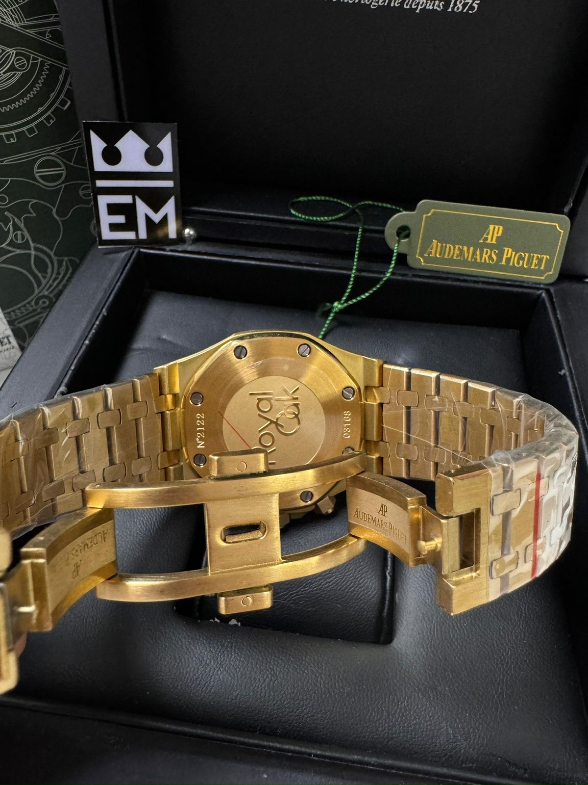 Relógio Audemars Piguet Royal Oak Dourado Cronógrafo Luxo Masculino Premium 41mm