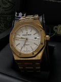 Audemars Piguet Royal Oak Premium Dourado Automático 41mm Réplica Aço Inoxidável Safira