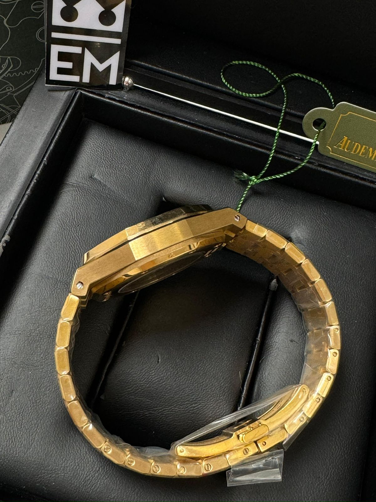 Audemars Piguet Royal Oak Premium Dourado Automático 41mm Réplica Aço Inoxidável Safira