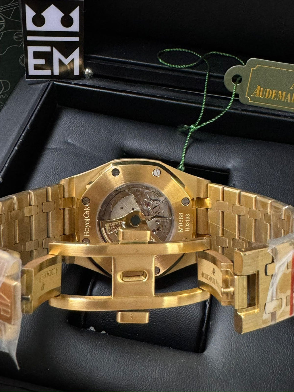 Audemars Piguet Royal Oak Premium Dourado Automático 41mm Réplica Aço Inoxidável Safira