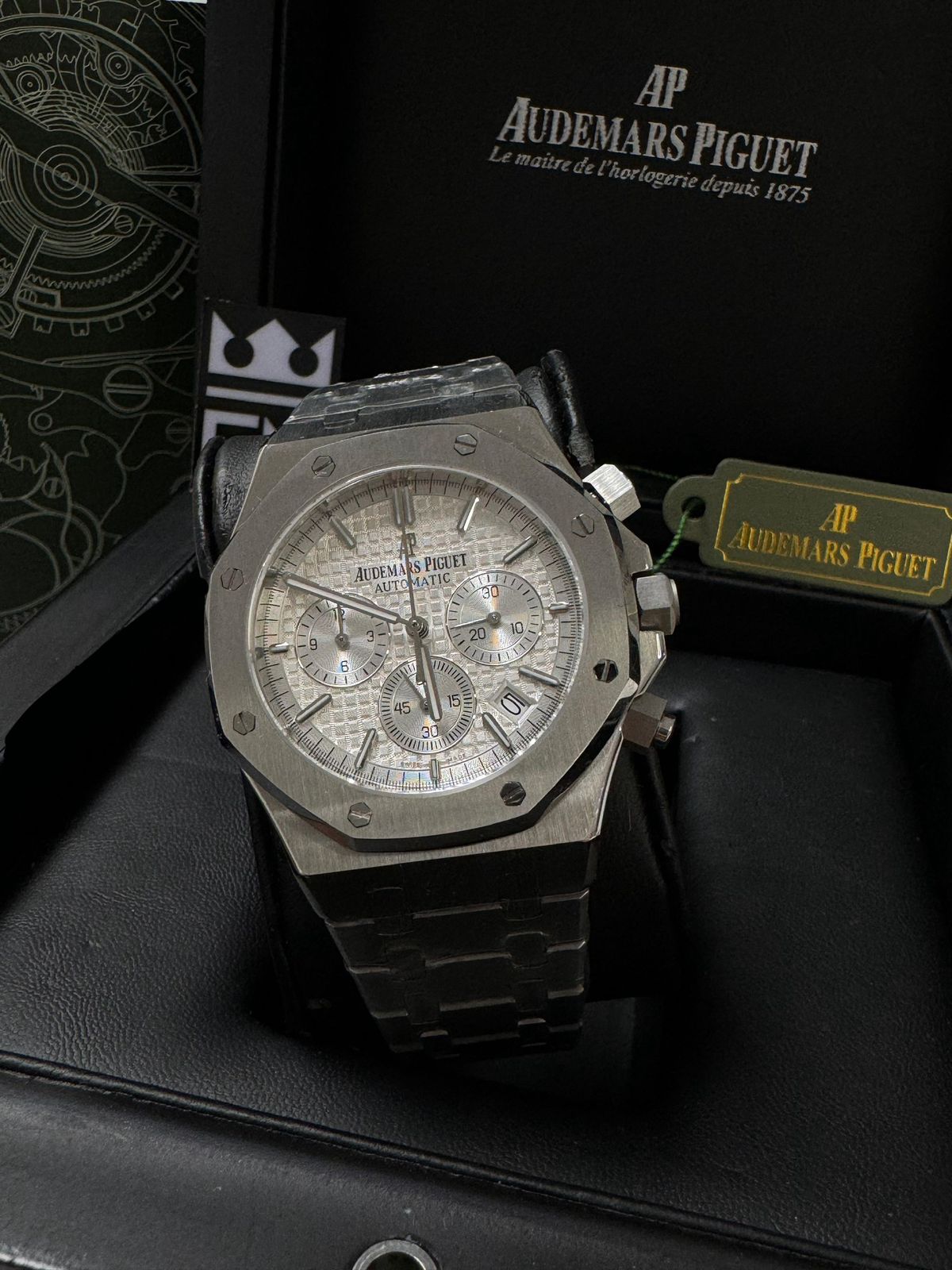 Audemars Piguet Royal Oak: Réplica Premium, Quartzo, Safira, Aço Inoxidável 41mm