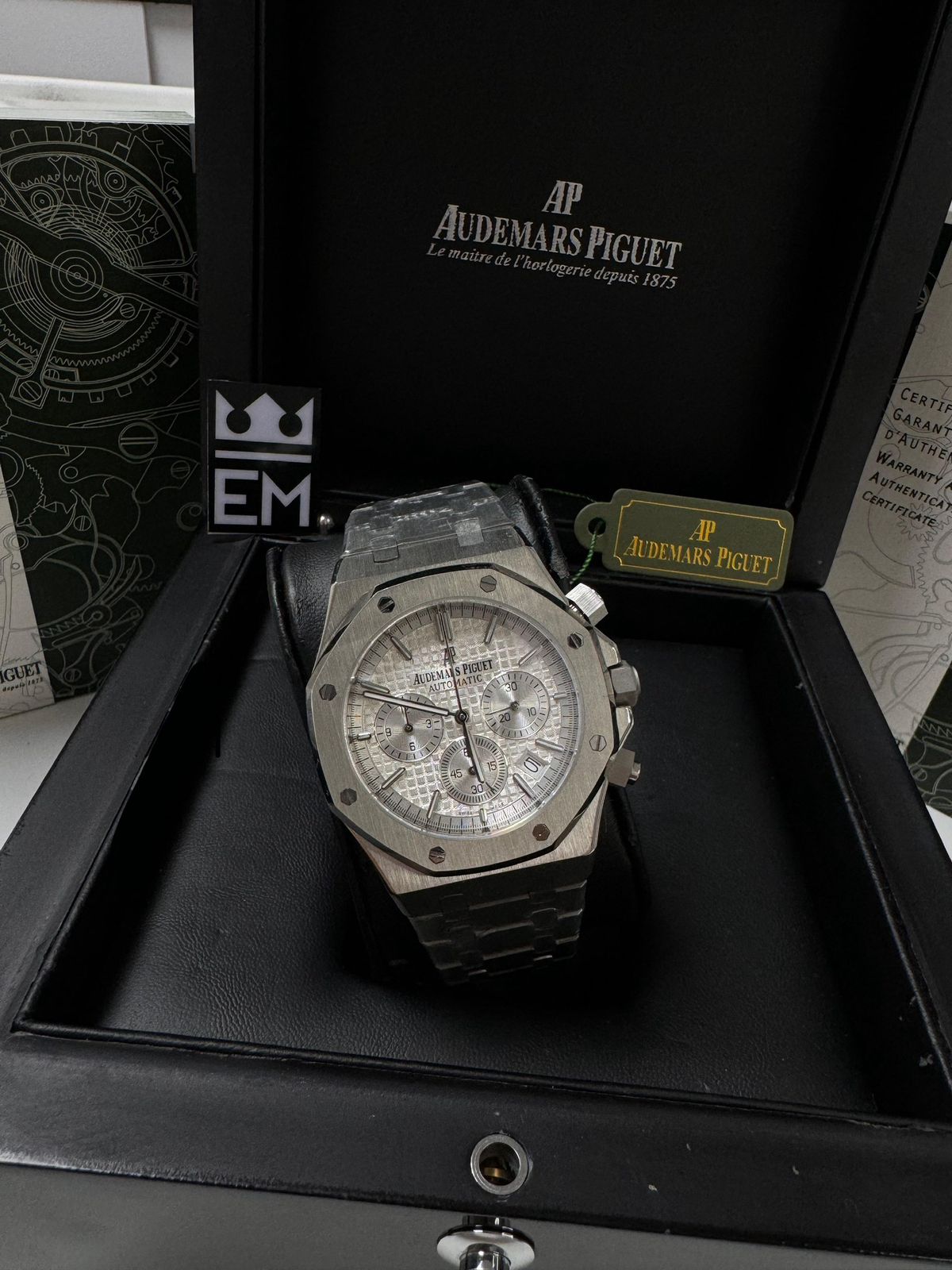 Audemars Piguet Royal Oak: Réplica Premium, Quartzo, Safira, Aço Inoxidável 41mm
