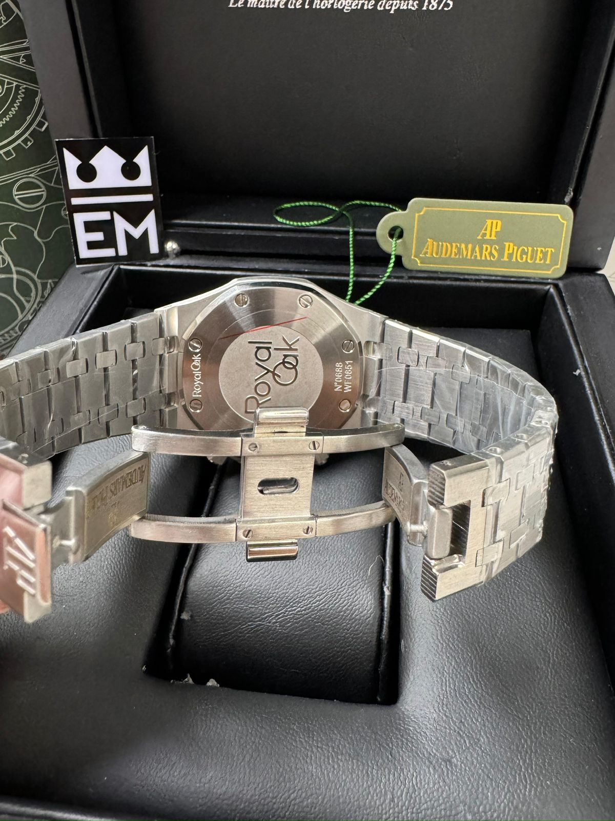 Relógio Audemars Piguet Royal Oak Réplica Premium Aço Safira Quartz Masculino Luxuoso