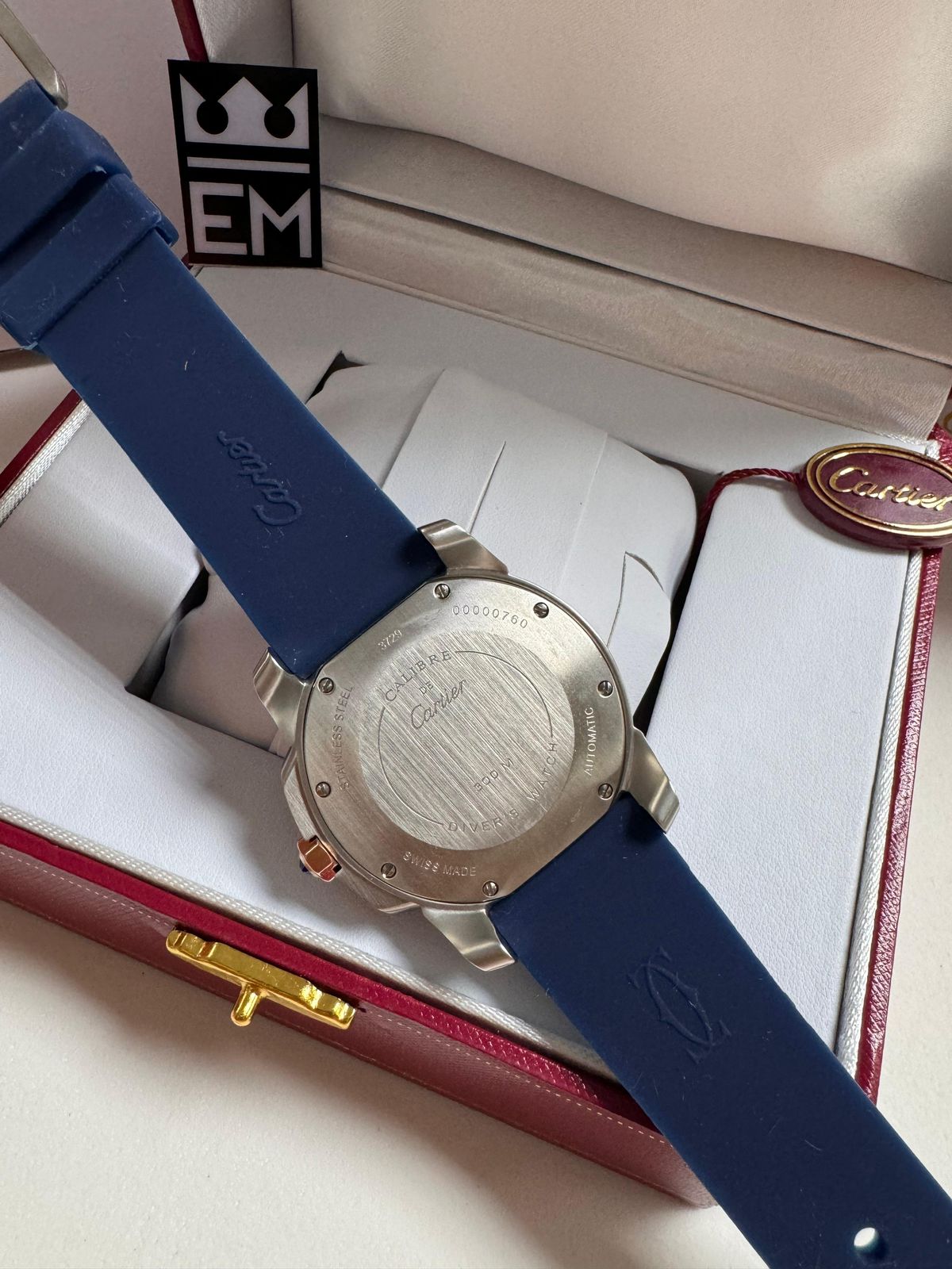 Relógio Masculino Réplica Cartier Diver Premium Automático Aço Inox 42mm