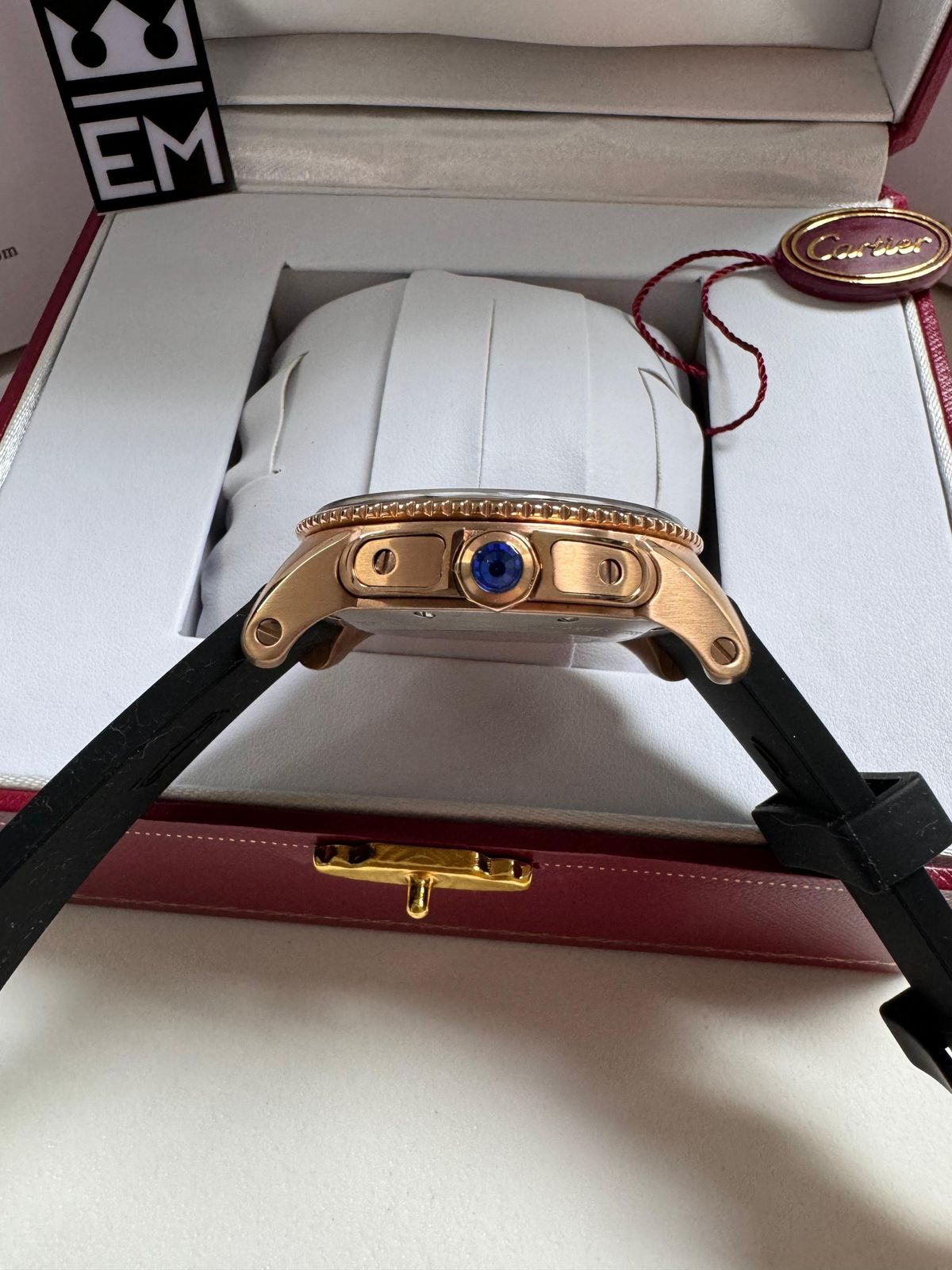 Relógio Cartier Diver Premium Masculino Automático Aço Safira Silicone 20ATM Garantia