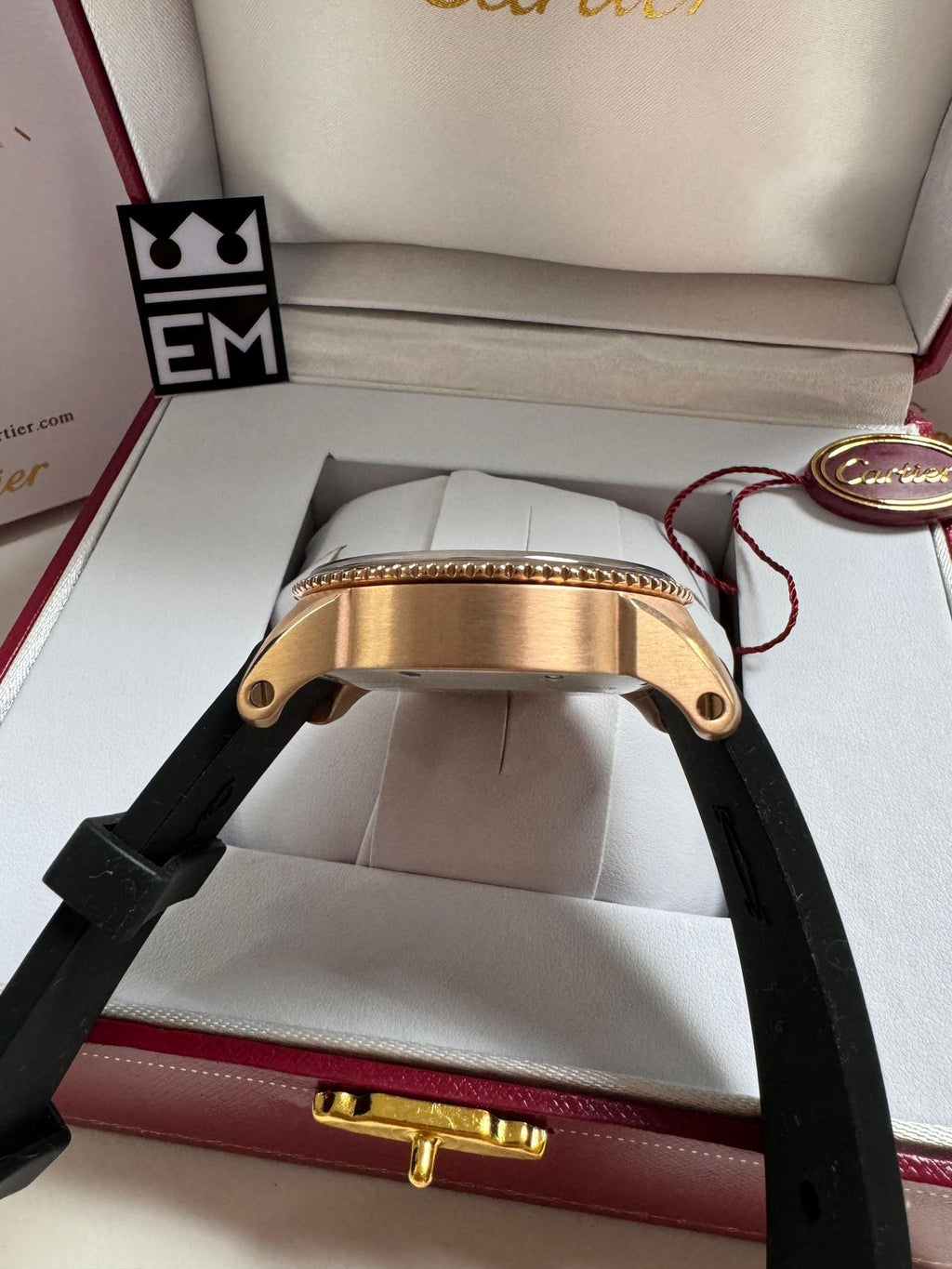 Relógio Cartier Diver Premium Automático 42mm Aço Inoxidável Safira Silicone Preto