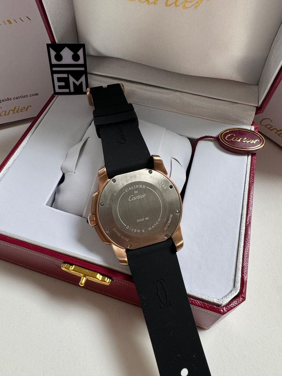 Relógio Cartier Diver Premium Masculino Automático Aço Safira Silicone 20ATM Garantia