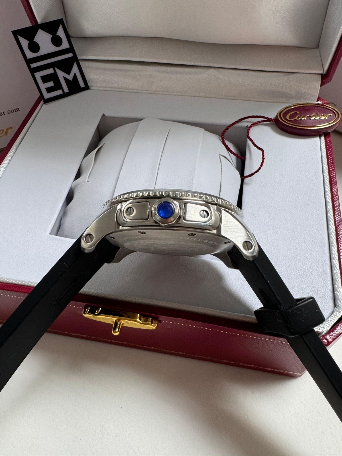 Relógio Cartier Diver Premium Masculino Automático Aço Safira Silicone 20ATM