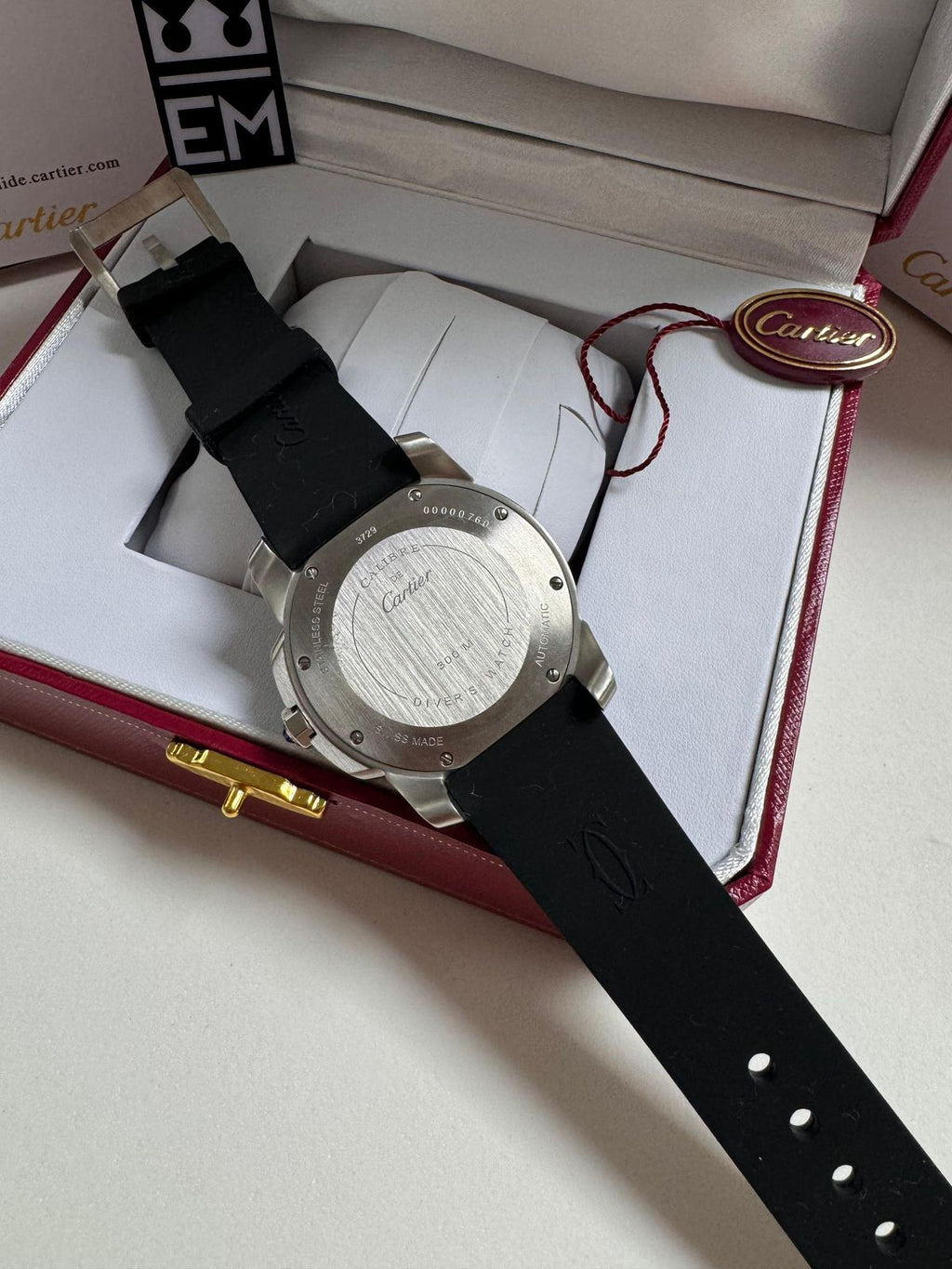 Relógio Cartier Diver Premium Masculino Automático Aço Safira Silicone 20ATM