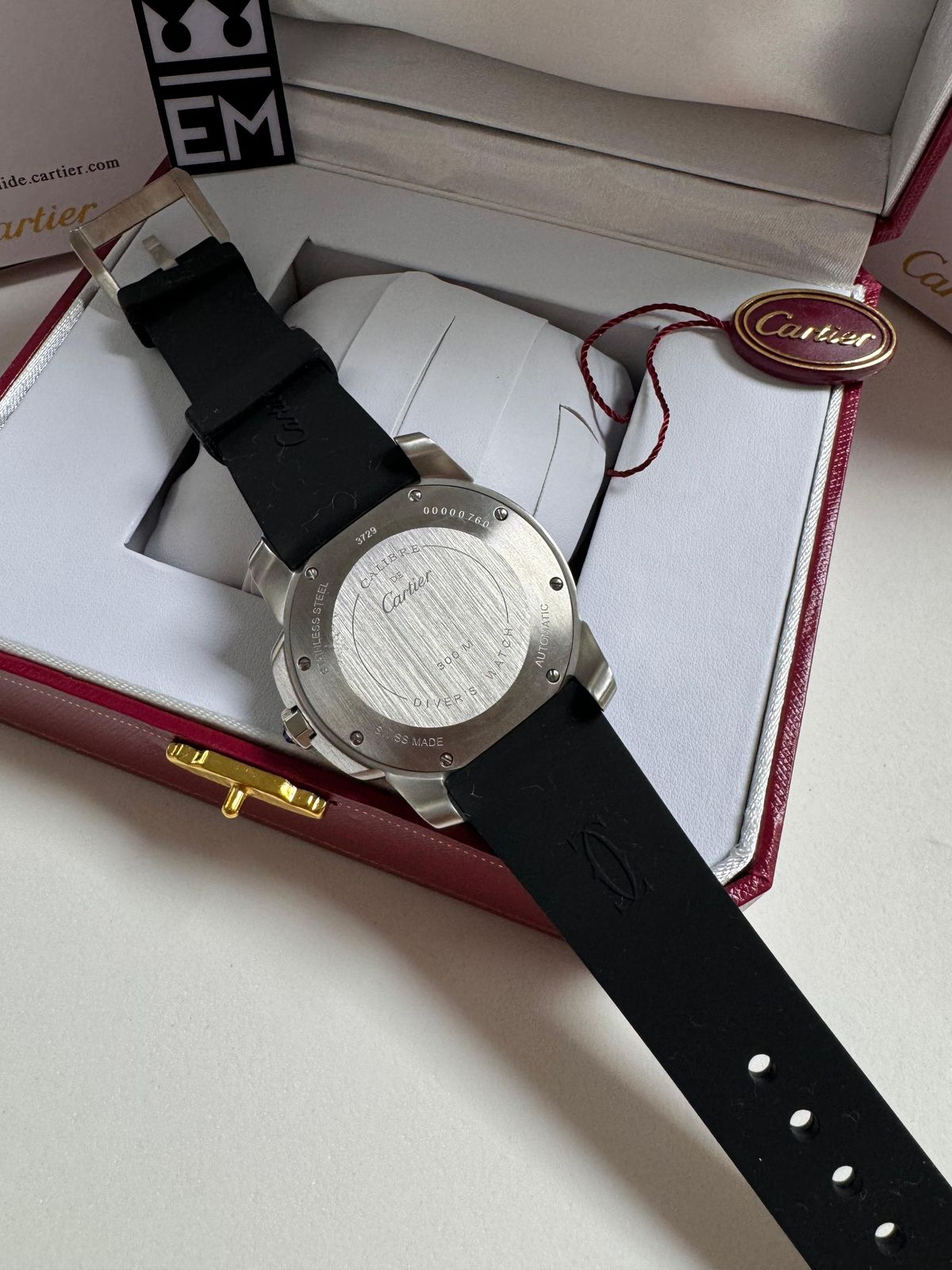 Relógio Cartier Diver Premium Masculino Automático Aço Safira Silicone 20ATM