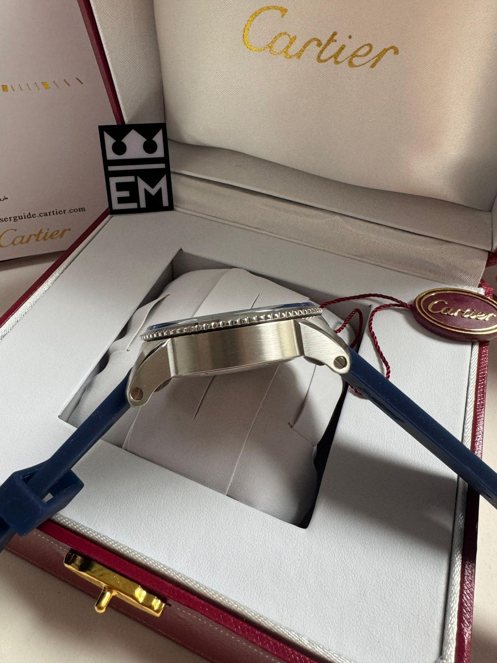 Relógio Cartier Diver Premium Masculino: Automático, Safira, Aço Inoxidável, 20 ATM