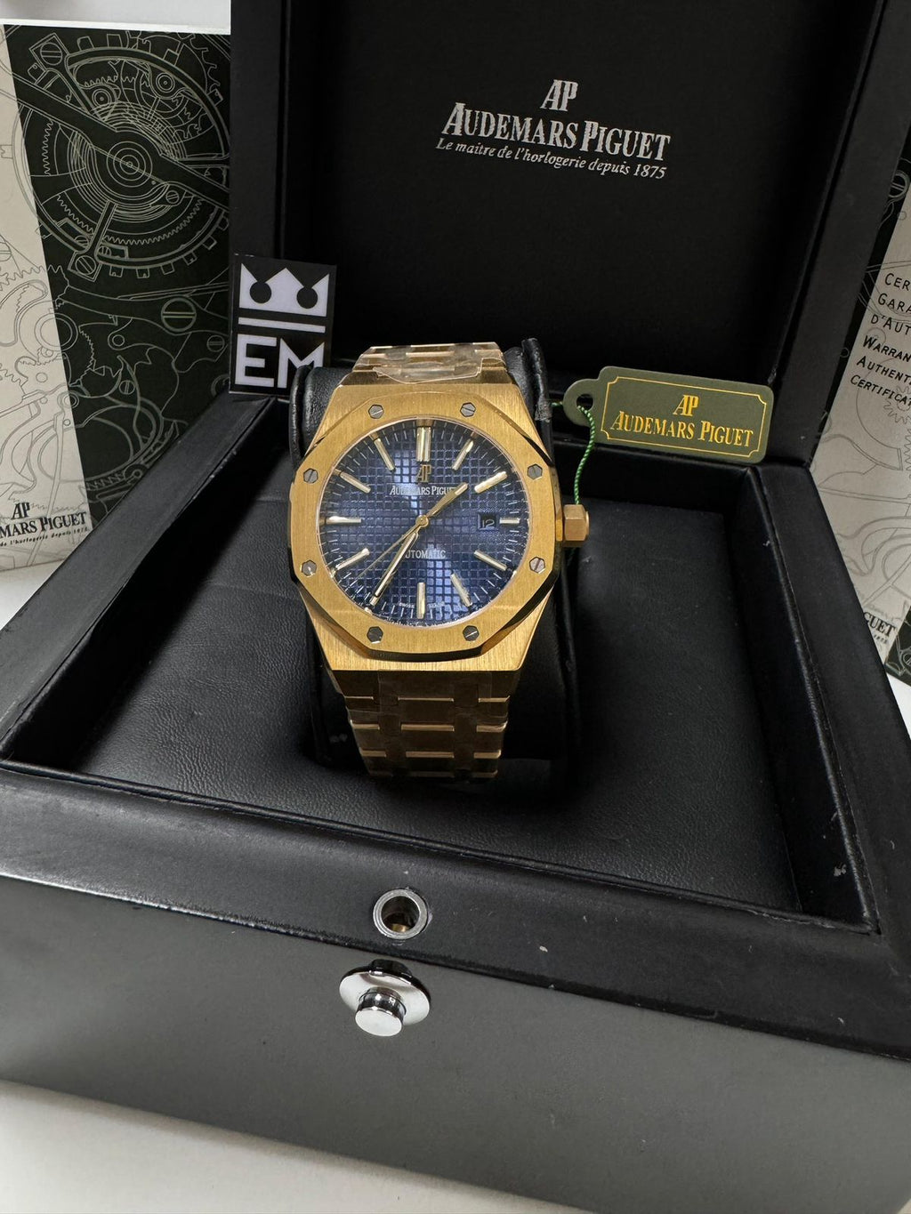 Réplica Premium Superior Audemars Piguet Royal Oak Automático Masculino Aço Safira 41mm