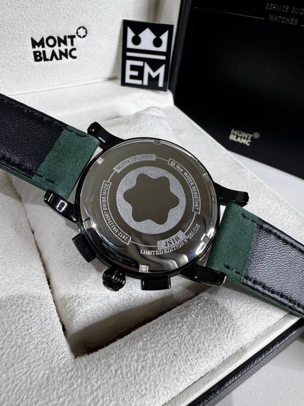 Relógio Masculino Montblanc 4810 Réplica Premium: Quartzo, Safira e Couro Elegante