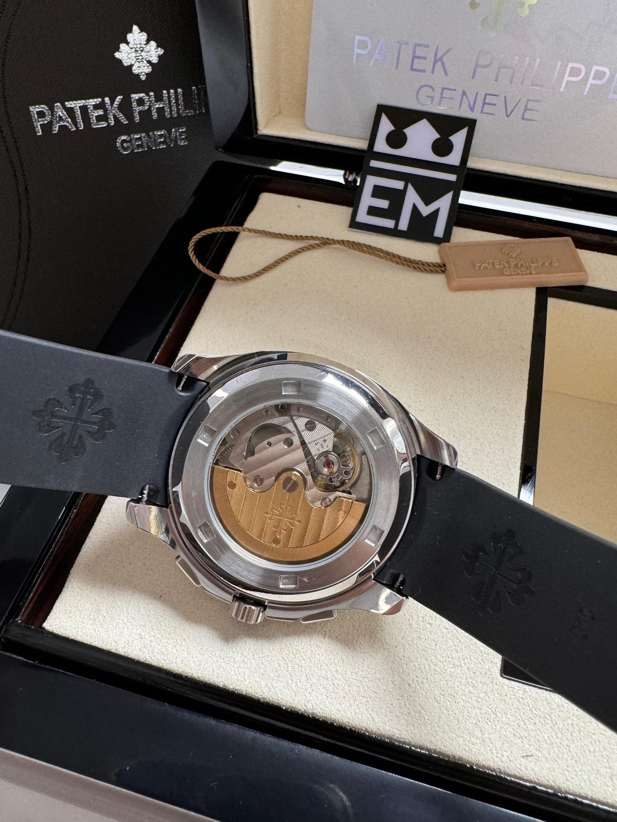 Patek Philippe Aquanaut Réplica Premium Superior Automática Safira Aço Inoxidável Silicone