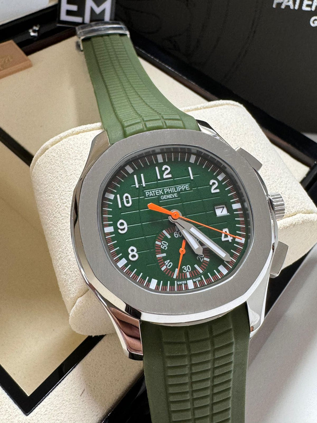 Patek Philippe Aquanaut Premium Máquina Automática 40mm Aço Inoxidável Verde