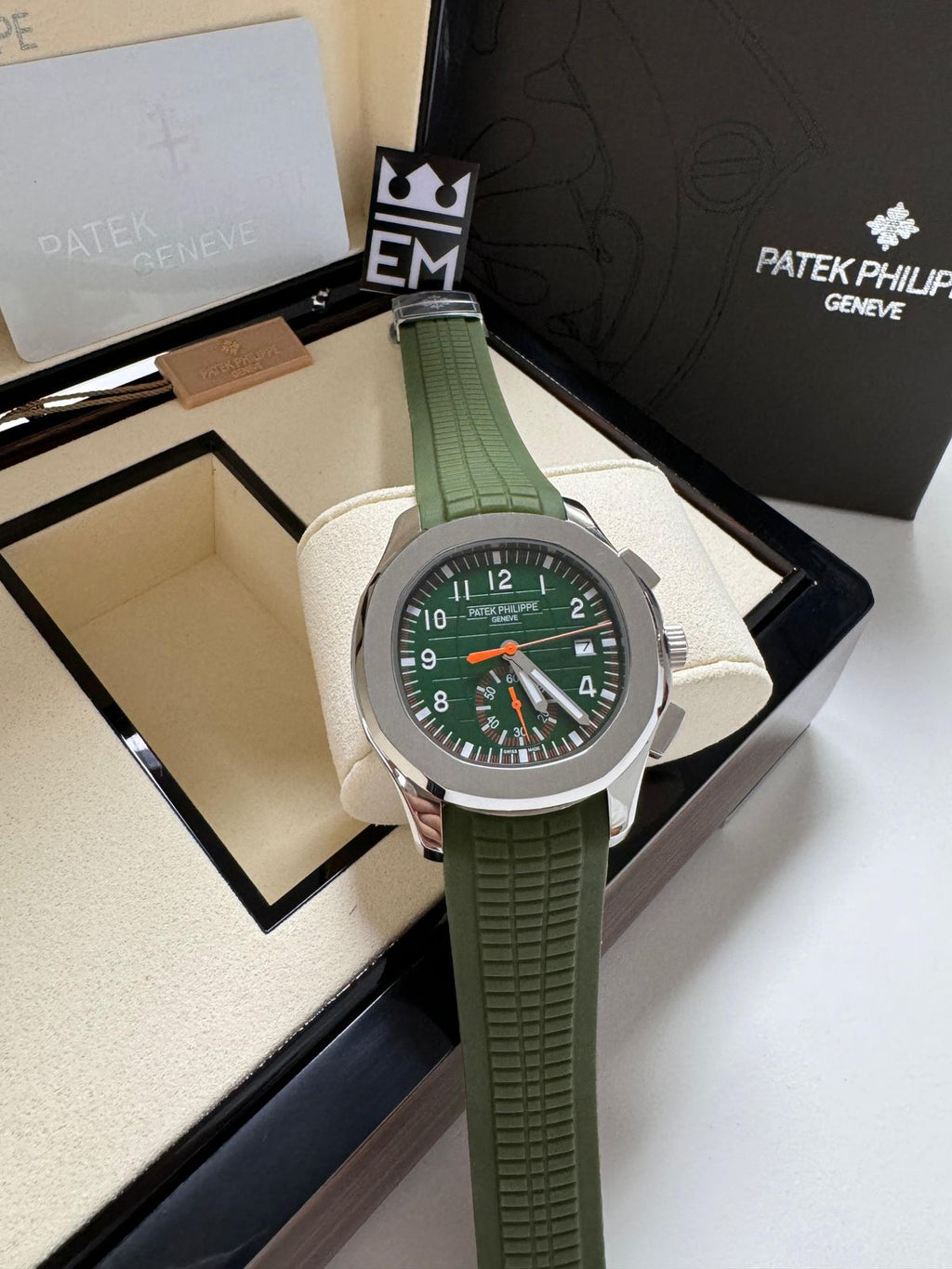 Patek Philippe Aquanaut Premium Máquina Automática 40mm Aço Inoxidável Verde