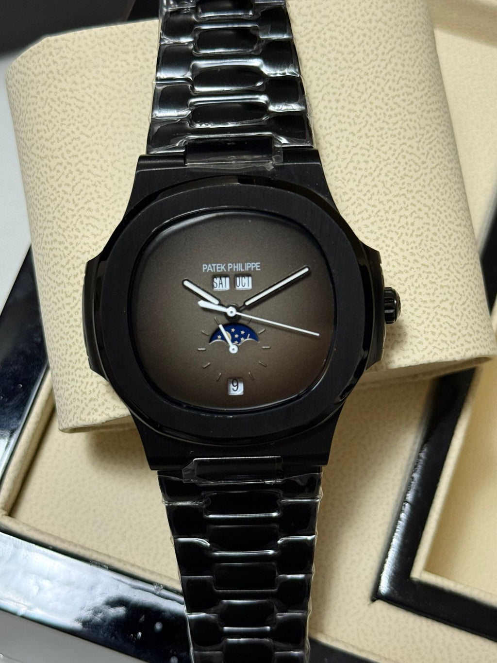 Patek Philippe Black Aquanaut Premium - Relógio Masculino Automático Safira 40mm Resistente