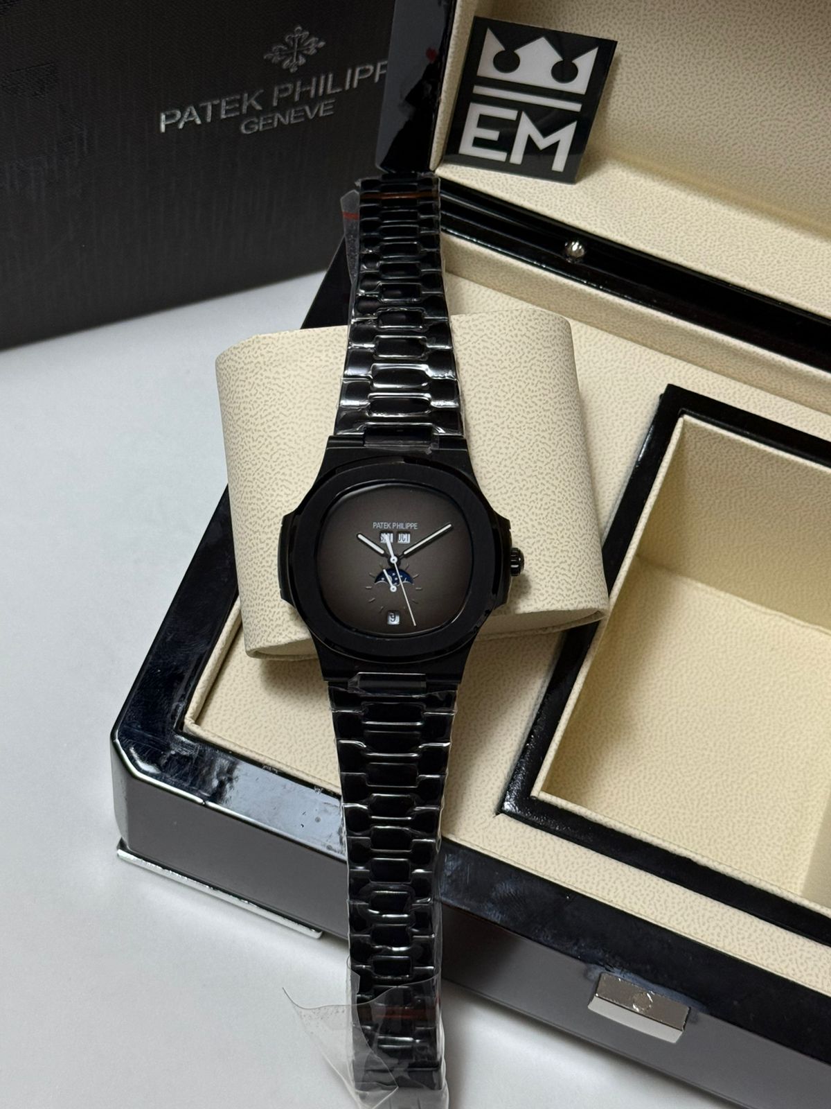 Patek Philippe Black Aquanaut Premium - Relógio Masculino Automático Safira 40mm Resistente