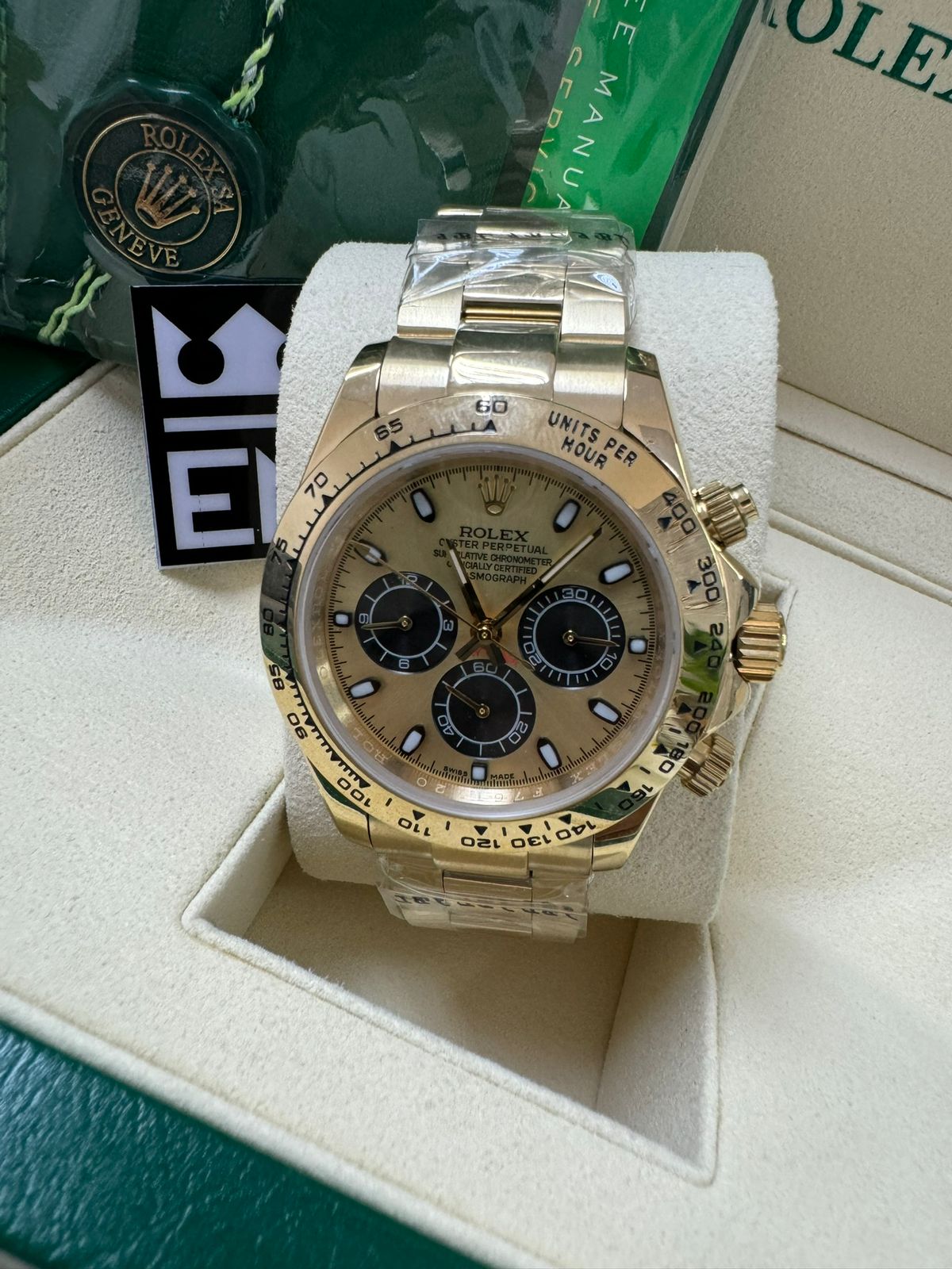 Relógio Rolex Daytona Gold Azul-Turquesa Premium Funcional Luxo Masculino