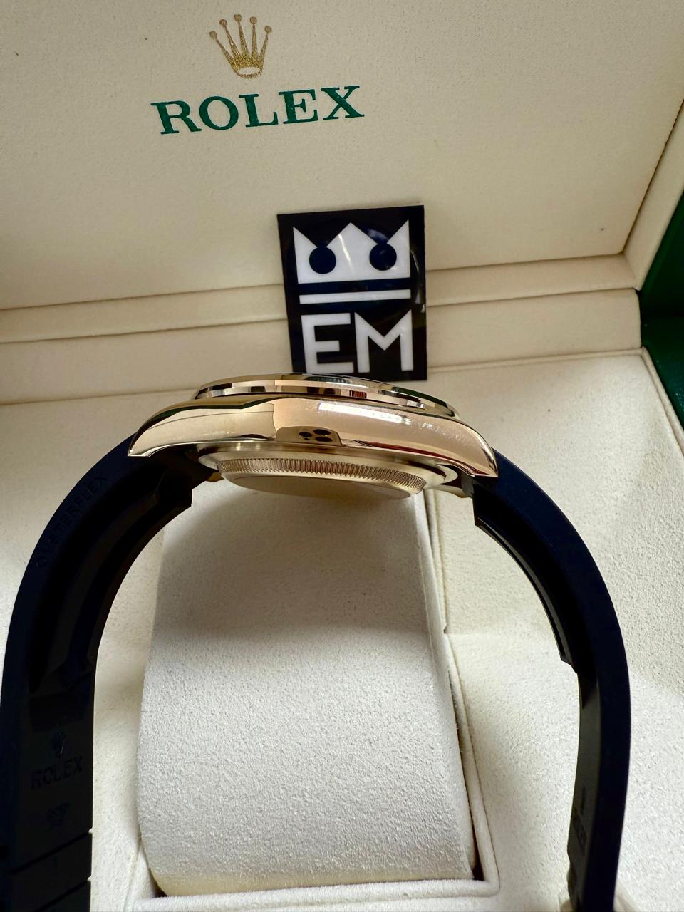 Relógio Rolex Daytona Gold Azul-Turquesa Premium Funcional Luxo Masculino