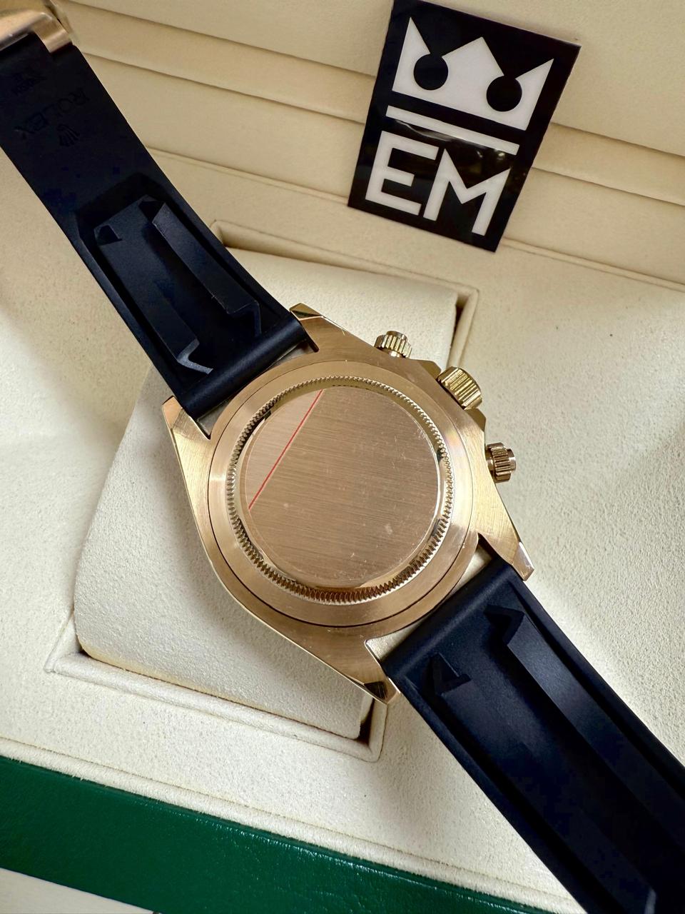 Relógio Rolex Daytona Gold Azul-Turquesa Premium Funcional Luxo Masculino