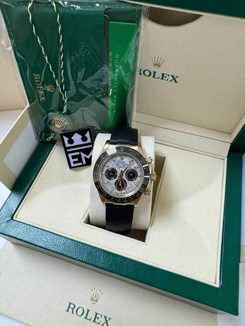 Relógio Rolex Daytona Gold Azul-Turquesa Premium Funcional Luxo Masculino