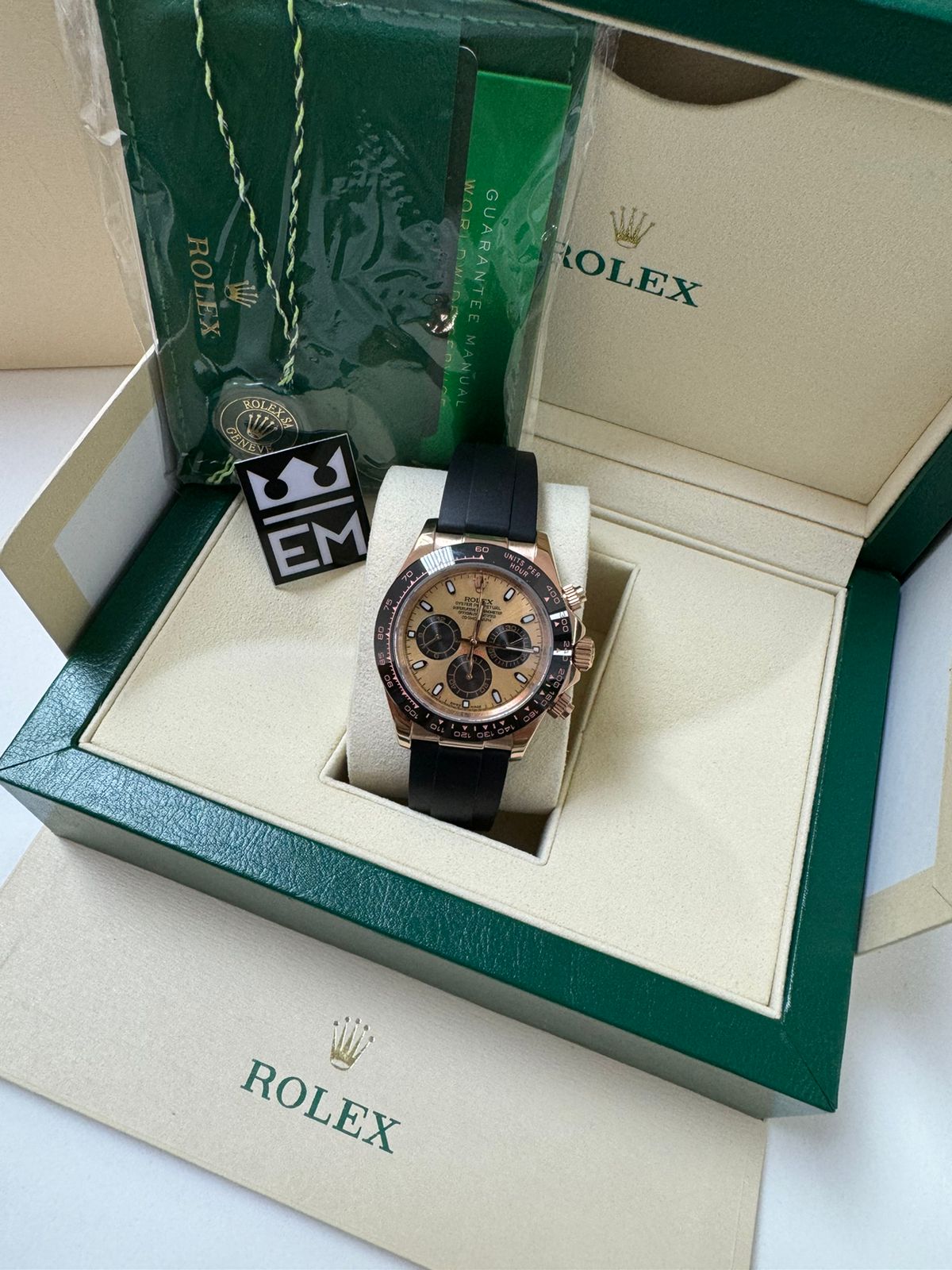 Relógio Rolex Daytona Gold Azul-Turquesa Premium Funcional Luxo Masculino
