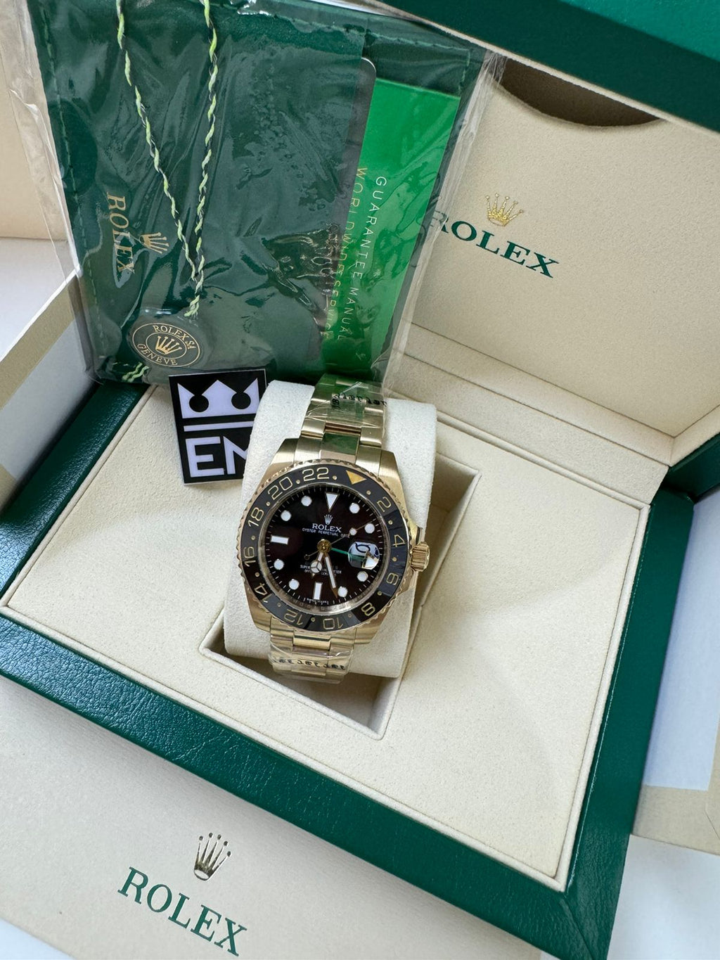 Relógio Rolex GMT-Master II Dourado Premium: Aço Inoxidável, Safira, Automático