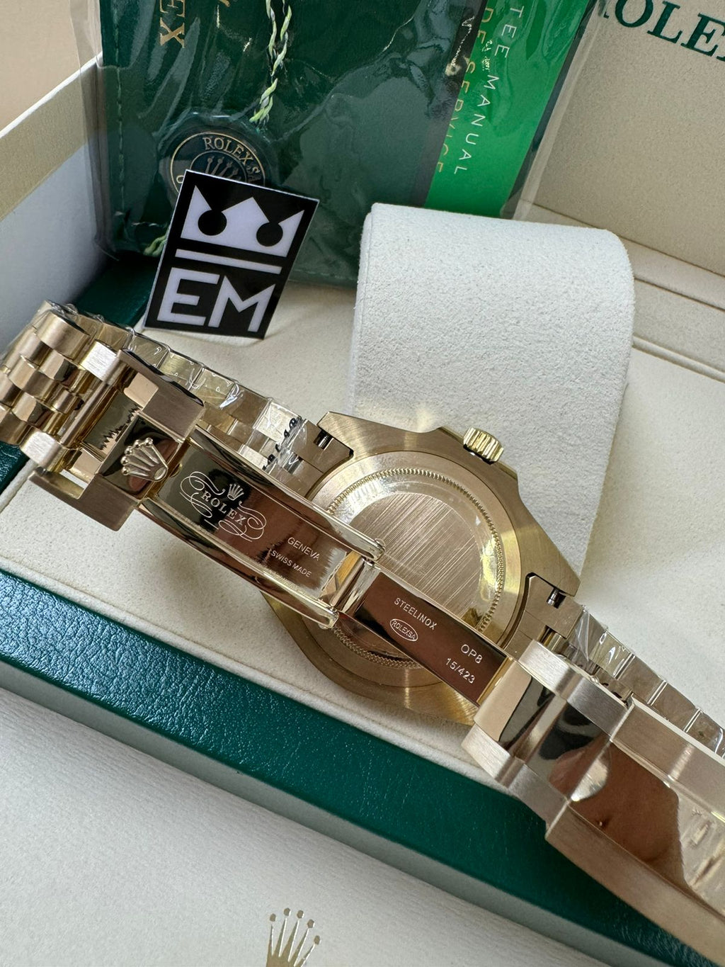 Relógio Rolex GMT-Master II Jubilee Dourado Luxuoso Aço Inoxidável Safira Automático