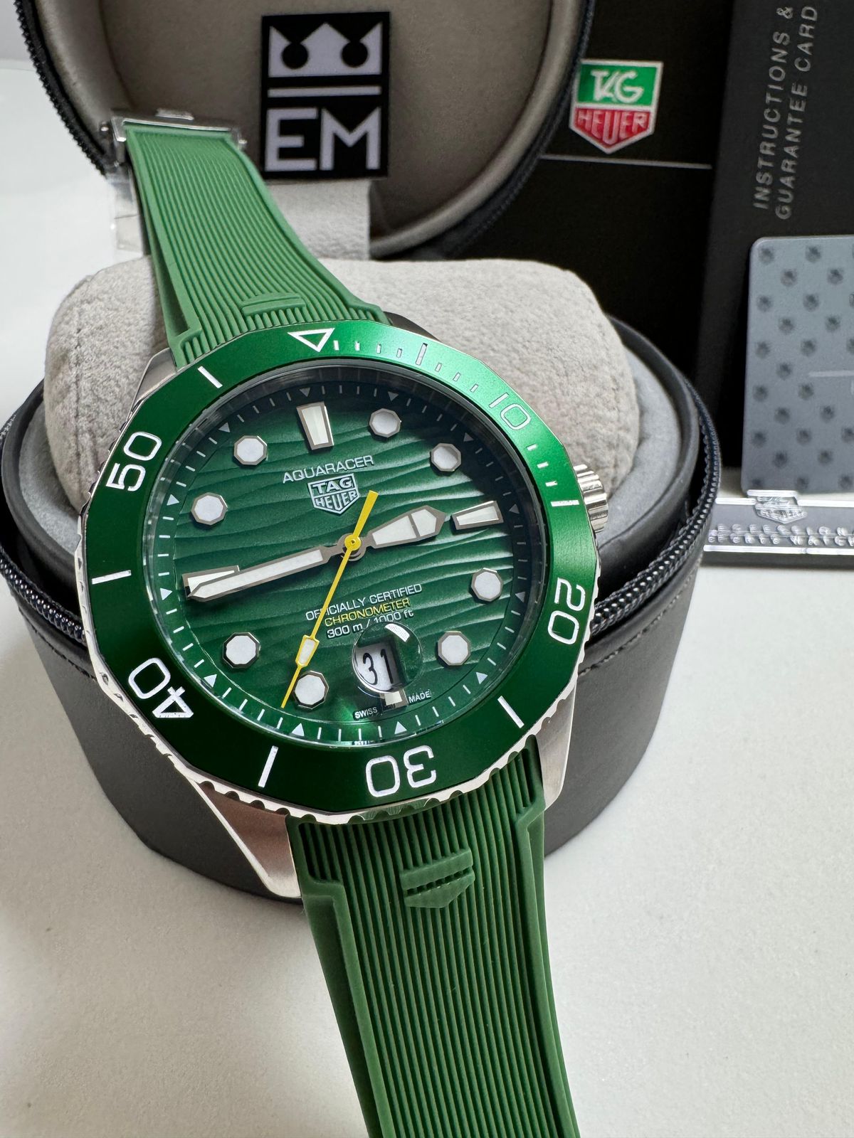 Tag Heuer Aquaracer Premium Relógio Automático Masculino Aço Safira Resistente Água