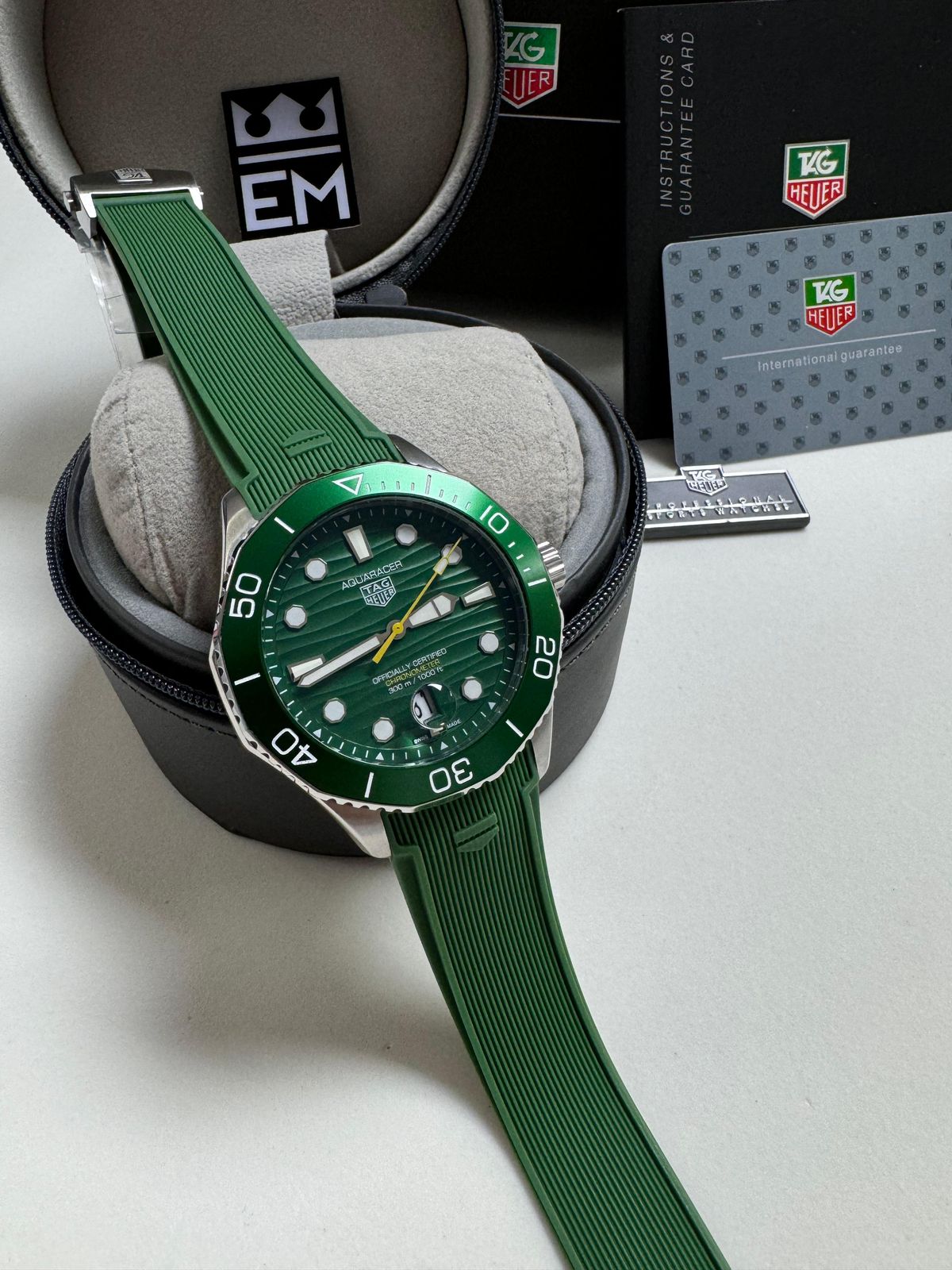 Tag Heuer Aquaracer Premium Relógio Automático Masculino Aço Safira Resistente Água