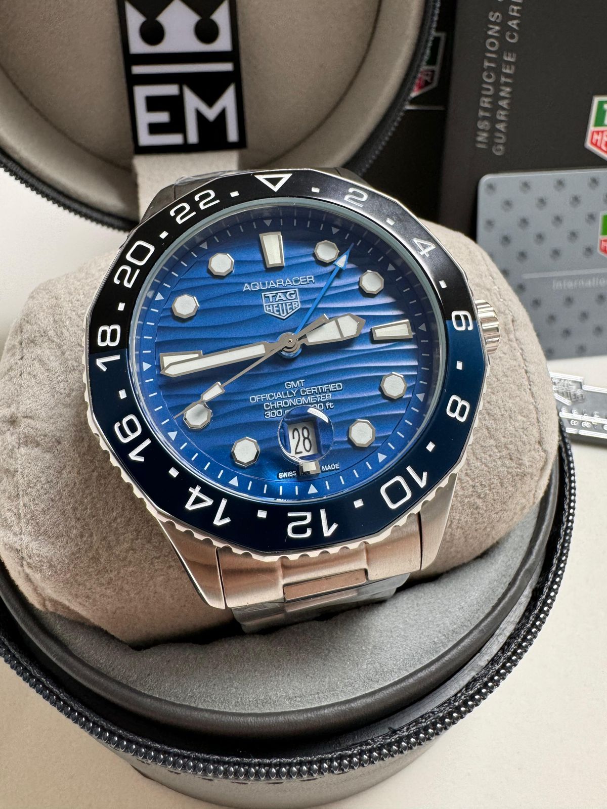 Relógio Masculino Tag Heuer Aquaracer Premium Superior Automático Safira Aço 20 ATM