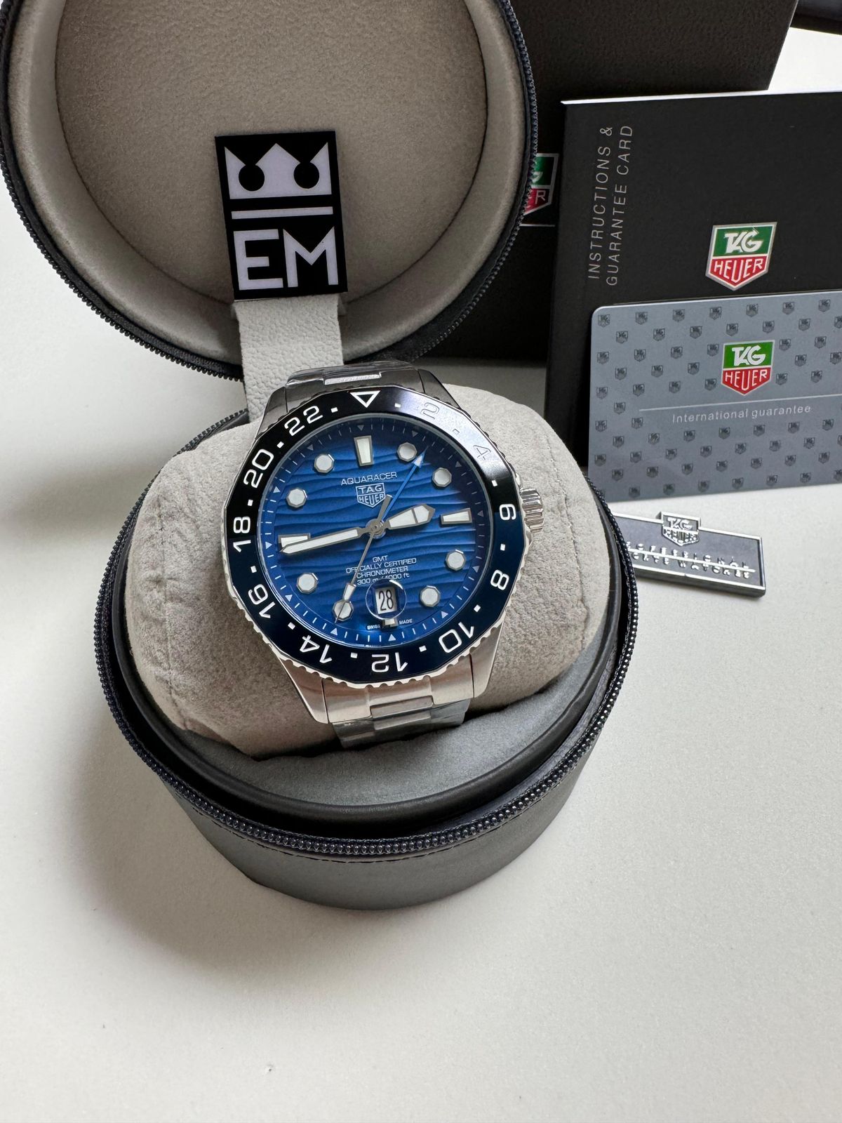 Relógio Masculino Tag Heuer Aquaracer Premium Superior Automático Safira Aço 20 ATM