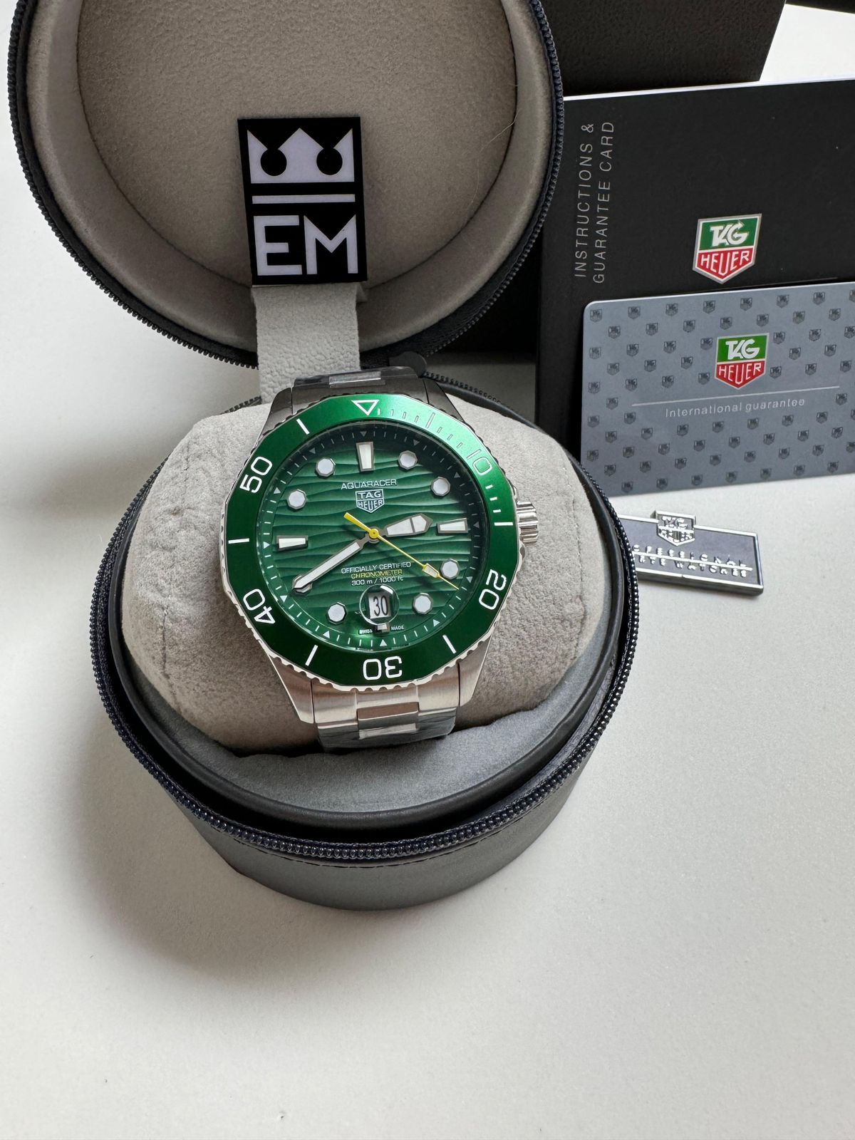 TAG Heuer Aquaracer Automático 43mm Aço Safira Mergulho 20ATM Masculino Luxo