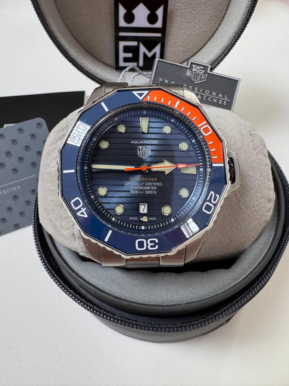 Relógio Masculino Aquaracer Tag Heuer Premium: Máquina Automática, Aço Inoxidável, Safira