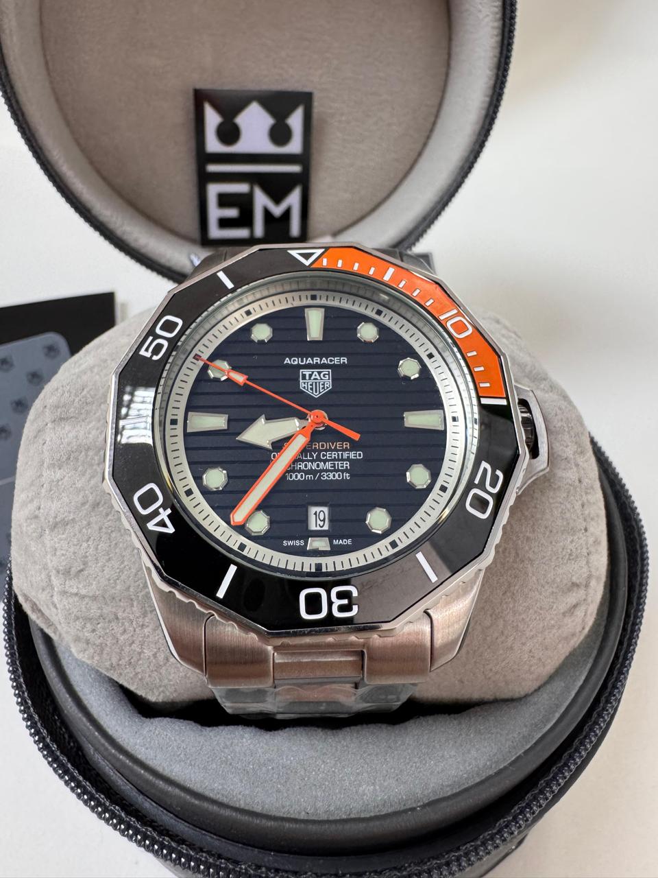 Réplica Premium Relógio Tag Heuer Aquaracer Automático Aço Safira 20 ATM